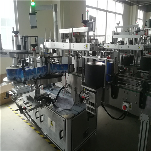 เครื่องติดฉลากสติกเกอร์แบบกาวติด 3 ฉลากในขวดเดียว