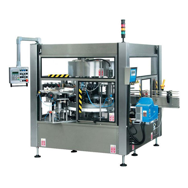 เครื่องติดฉลากสติกเกอร์โรตารีแบบมีปีกอัตโนมัติ CE เต็มรูปแบบ