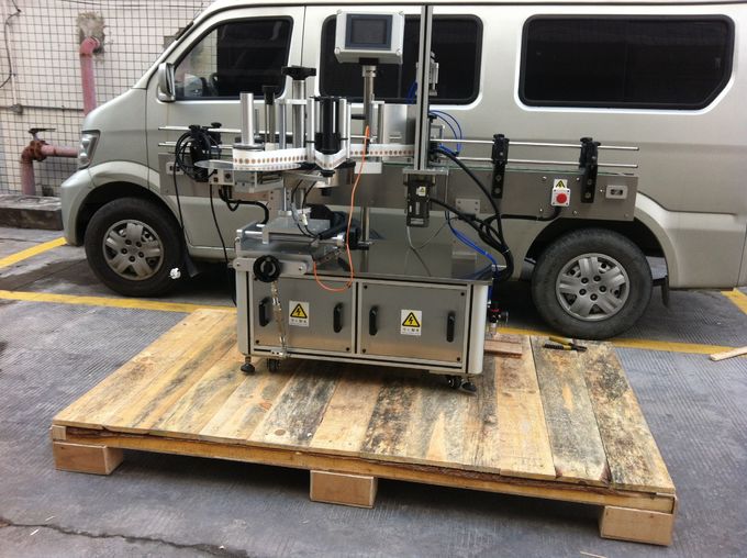 เครื่องติดฉลากด้านหน้าและด้านหลังอัตโนมัติเต็มรูปแบบสำหรับขวดโหลทรงกลม